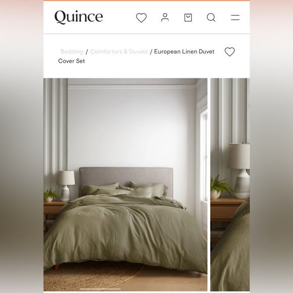 Quince European Linen Duvet Cover - Picture 2 of 5